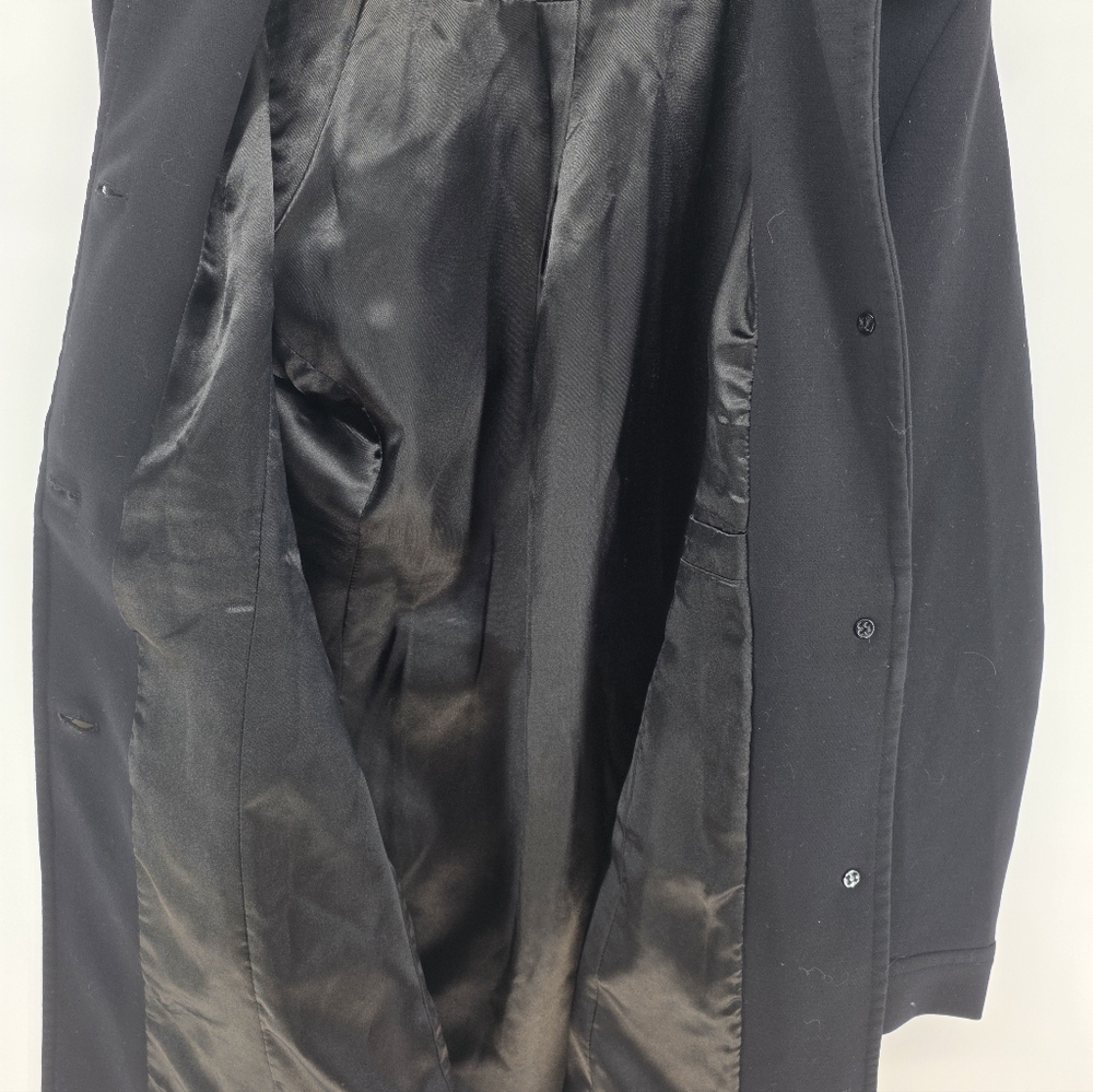 Vintage Pendleton Women Overcoat Trench Button Jacket Black Size 10 - Picture 3 of 7